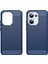 Oppo RENO13 5g(Global)Kılıf Koruyucu Telefon Kapağı Karbon Fiber Doku Fırçalanmış-Mavi (Yurt Dışından) 3