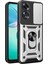 Oppo A60 4g Kılıf Kayar Kamera Kapağı Pc + Tpu Ayaklı Telefon Kılıfı-Gümüş (Yurt Dışından) 1