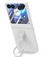 Motorola Razr 40 Ultra 5g Kılıf Halka Kickstand Pc Telefon Kılıfı Temperli Cam Arka Ekran Filmi-Beyaz (Yurt Dışından) 2