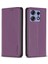 Bınfen Color BF18 Motorola Edge 50 Pro 5g Manyetik Telefon Kılıfı Deri Folio Standı Kapak-Koyu Mor (Yurt Dışından) 1