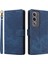 Oppo A80 5g/a3 Pro (KÜRESEL)5G/K12X 5g (HINDISTAN)/A3X 5g (Çin)Deri Kılıf Rfıd Engelleme Cüzdan Telefon Kılıfı Kayışlı-Mavi (Yurt Dışından) 1