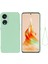 Oppo Reno8 T 5g/a1 Pro 5g Sıvı Silikon Yumuşak Astarlı Kılıf Çizilmez Telefon Kılıfı Kayışlı-Yeşil (Yurt Dışından) 1