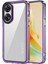 Oppo Reno8 T 4g Şeffaf Pc+Tpu Telefon Kılıfı Çizilmez Telefon Kılıfı-Şeffaf Mor (Yurt Dışından) 1