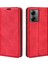 Motorola Moto G14 4g Pu Deri Telefon Kılıfı Cilt Dokunma Hissi Cüzdan Standı Telefon Kılıfı-Kırmızı (Yurt Dışından) 1