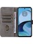Motorola Moto G14 4g Çizilmez Cep Telefonu Kılıfı Deri Standlı Kapak Rfıd Engelleme Cüzdan Kılıfı Kayışlı-Siyah (Yurt Dışından) 3