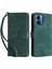 Motorola Moto G14 4g Çizilmez Cep Telefonu Kılıfı Deri Stand Kapak Rfıd Engelleme Cüzdan Kabuğu Kayışlı-Yeşil (Yurt Dışından) 1