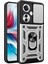 Oppo RENO11 F 5g Kılıf Sürgülü Kamera Kapağı Pc+Tpu Kickstand Telefon Koruyucu-Gümüş (Yurt Dışından) 1
