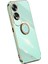 Xınlı Oppo A60 4g Kılıf Kickstand Galvanik Altın Kenar Tpu Telefon Kılıfı-Camgöbeği (Yurt Dışından) 1