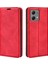 Motorola Moto G84 5g Telefon Kılıfı Manyetik Kapatma Pu Deri Stand Telefon Kılıfı-Kırmızı (Yurt Dışından) 1