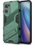 Oppo Reno7 5g (Global) Sert Pc + Yumuşak Tpu Telefon Arka Kapak Koruyucu Kılıf Kickstand ile Düşmeye Karşı Telefon Kılıfı-Yeşil (Yurt Dışından) 4