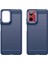 Motorola Moto E15 4G/G05 4g Kılıf Koruyucu Telefon Kılıfı Karbon Fiber Doku Fırçalanmış-Mavi (Yurt Dışından) 3