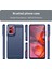 Motorola Moto E15 4G/G05 4g Kılıf Koruyucu Telefon Kılıfı Karbon Fiber Doku Fırçalanmış-Mavi (Yurt Dışından) 4