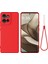 Motorola Moto G Play (2025) 4g Sıvı Silikon Kılıf Telefon Arka Kapağı El Askısı Ile-Kırmızı (Yurt Dışından) 1