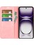 Oppo RENO12 Pro 5g (Global) Kılıf Cilt Dokunuşlu Deri Cüzdan Telefon Kılıfı-Pembe (Yurt Dışından) 4