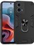 Motorola Moto G45 5G/G34 5g Kılıf Kickstand Hibrit Pc+Tpu Telefon Kılıfı Araç Montaj Metal Levhası-Siyah (Yurt Dışından) 1