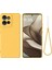 Motorola Moto G Play (2025) 4g Sıvı Silikon Kılıf Telefon Arka Kapağı El Kayışı Ile-Sarı (Yurt Dışından) 1