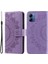 Motorola Moto G14 4g Mandala Çiçek Baskılı Deri Cüzdan Telefon Kılıfı Standı Askılı Kılıf-Mor (Yurt Dışından) 1