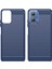 Motorola Moto G45 5G/G34 5g Fırçalanmış Tpu Kılıf Karbon Fiber Doku Telefon Kılıfı-Mavi (Yurt Dışından) 4
