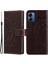 Motorola Moto G14 4g Mandala Çiçek Baskılı Deri Cüzdan Telefon Kılıfı Standı Askılı Kılıf-Kahverengi (Yurt Dışından) 1