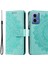 Motorola Moto G45 5G/G34 5g Telefon Kılıfı Mandala Çiçek Standı Pu Deri Kılıf Cüzdan-Yeşil (Yurt Dışından) 1