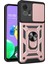 Motorola Moto G72 4g Kickstand Pc+Tpu Telefon Kılıfı Sürgülü Itmeli Çekmeli Kamera Lens Koruma Kılıfı-Gül Altını (Yurt Dışından) 1