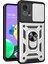 Motorola Moto G72 4g Kickstand Pc+Tpu Telefon Kılıfı Sürgülü Itmeli Çekmeli Kamera Lens Koruma Kapağı-Gümüş (Yurt Dışından) 1