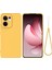 Oppo RENO13 F 5g/oppo RENO13 F 4g Sıvı Silikon Kılıf Telefon Arka Kapağı El Kayışı Ile-Sarı (Yurt Dışından) 1