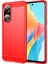 Oppo A1 5G/A98 5G/F23 5g Yumuşak Tpu Telefon Kılıfı Karbon Fiber Doku Fırçalanmış Telefon Kılıfı-Kırmızı (Yurt Dışından) 1