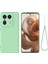 Motorola Edge 50 Ultra 5g/moto X50 Ultra 5g Kılıf Sıvı Silikon Darbeye Dayanıklı Telefon Kılıfı Kayışlı-Yeşil (Yurt Dışından) 1