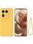 Motorola Edge 50 Ultra 5g/moto X50 Ultra 5g Kılıf Sıvı Silikon Darbeye Dayanıklı Telefon Kılıfı Kayışlı-Sarı (Yurt Dışından) 1