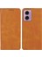 Motorola Moto E14 4G/G04 4G/G04S 4G/G24 4g Kılıf Dana Dokusu Pu Deri Cüzdan Telefon Kılıfı-Haki (Yurt Dışından) 1