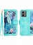 Motorola Moto G84 5g Kılıf Kart Yuvaları Pu Deri Çiçek Telefon Kılıfı-Yeşil (Yurt Dışından) 1