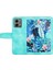 Motorola Moto G84 5g Kılıf Kart Yuvaları Pu Deri Çiçek Telefon Kılıfı-Yeşil (Yurt Dışından) 5