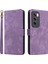 Oppo RENO12 Pro 5g (Global) Kılıf Rfıd Engelleme Kart Yuvaları Pu Deri Cüzdan Telefon Kılıfı-Mor (Yurt Dışından) 1
