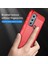 Motorola Moto G31/G41 [arka Parmak Izi Deliği] 1.8mm Tpu Kılıf Fırçalanmış Yüzey Karbon Fiber Doku Telefon Kılıfı-Kırmızı (Yurt Dışından) 3
