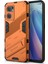 Oppo Reno7 5g (Global) Sert Pc + Yumuşak Tpu Telefon Arka Kapak Koruyucu Kılıf Kickstand ile Düşmeye Karşı Telefon Kılıfı - Turuncu (Yurt Dışından) 4