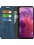 Motorola Moto E14 4G/G04 4G/G04S 4G/G24 4g Manyetik Telefon Kılıfı Cilt Dokunuşlu Pu Deri Kılıf-Mavi (Yurt Dışından) 2