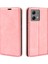 Motorola Moto G84 5g Telefon Kılıfı Manyetik Kapatma Pu Deri Stand Telefon Kılıfı-Pembe (Yurt Dışından) 1