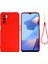 Mikrofiber Astar Darbeye Dayanıklı Hassas Kesik Düz Renk Sıvı Silikon Telefon Kılıfı ve Oppo A16/A16S (Küresel) Için Kullanışlı Kayış - Kırmızı (Yurt Dışından) 1