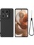 Motorola Edge 50 Ultra 5g/moto X50 Ultra 5g Kılıf Sıvı Silikon Darbeye Dayanıklı Telefon Kılıfı Kayışlı-Siyah (Yurt Dışından) 1
