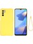 Mikrofiber Astar Darbeye Dayanıklı Hassas Kesik Düz Renk Sıvı Silikon Telefon Kılıfı ve Oppo A16/A16S (Küresel) Için Kullanışlı Kayış - Sarı (Yurt Dışından) 1