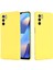Mikrofiber Astar Darbeye Dayanıklı Hassas Kesik Düz Renk Sıvı Silikon Telefon Kılıfı ve Oppo A16/A16S (Küresel) Için Kullanışlı Kayış - Sarı (Yurt Dışından) 2