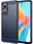 Oppo A58 4g Için Telefon Kabuğu, Karbon Fiber Doku Telefon Kılıfı Yumuşak Tpu Fırçalanmış Kapak-Mavi (Yurt Dışından) 1