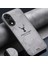 Oppo A78 4g Kılıf Geyik Desenli Kumaş Doku Deri+Pc+Tpu Hibrit Telefon Kılıfı-Gri (Yurt Dışından) 5