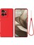 Motorola Edge 50 Neo 5g/moto S50 5g/thinkphone 25 5g Kılıf Sıvı Silikon Çizilmez Telefon Kılıfı El Kayışı Ile-Kırmızı (Yurt Dışından) 1