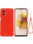 Motorola Moto G73 5g Için Sıvı Silikon Telefon Kılıfı, Kayışlı Yumuşak Astarlı Koruyucu Telefon Kılıfı-Kırmızı (Yurt Dışından) 1