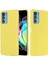 Motorola Edge 20 Pro Sıvı Silikon Kalınlaştırma Tasarım Telefon Kılıfı Yumuşak Mikrofiber Astar Yastık Çizilmez Koruyucu Kılıf-Sarı (Yurt Dışından) 2