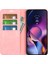 Motorola Moto G54 5g Telefon Kılıfı Cüzdan Standı Pu Deri Cilt-Dokunmatik Cep Telefonu Kapağı-Pembe (Yurt Dışından) 2