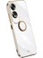 Xınlı Oppo A60 4g Kılıf Kickstand Galvanik Altın Kenar Tpu Telefon Kılıfı-Beyaz (Yurt Dışından) 1