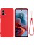 Motorola Moto G45 5g Kılıf Sıvı Silikon Çizilmez Telefon Kılıfı El Askısı Ile-Kırmızı (Yurt Dışından) 1